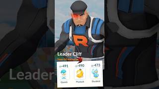 using Under 500 CP DUCK TEAM Against Leader Cliff in Pokemon GO [upl. by Caravette]