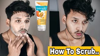 How To Use Face Scrub  Everyuth Scrub  How To Exfoliate Your Skin [upl. by Tsui]