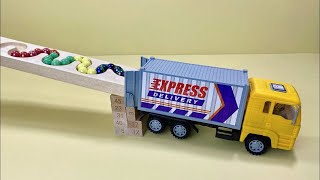 Marble Run Race ASMR ☆ HABA Slope Truck Box amp Garbage Truck 8 [upl. by Darda957]