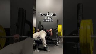 Bench Fail fitnessmotivation fitness strength benchpress fail [upl. by Enayr487]