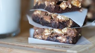 Snickers Bar Brownies Recipe [upl. by Forras]