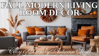 Fall Modern Living Room Decor Ideas  Cozy amp Trendy Autumn Style [upl. by Idolem]