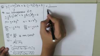 non exact and non homogeneous differential equation [upl. by Devehcoy]