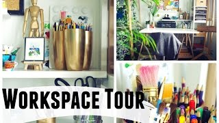 My Art Workspace Tour · 2015 · SemiSkimmedMin [upl. by Jilli]