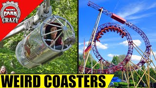 10 WEIRD and Unusual Roller Coasters [upl. by Albert]