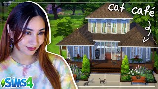 I built a functional CAT CAFÉ in The Sims 4 [upl. by Merkley]