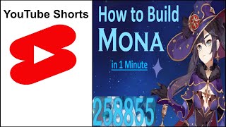 How to Build Mona in 1 Minute 💧Genshin Impact [upl. by Anwahsal450]