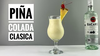 Como Hacer La Mejor Piña Colada ClasicaCoctel Con Ron Crema De Coco [upl. by Bennir]