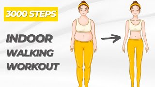 3000 Steps To Weight Loss  Indoor Walking Workout [upl. by Anniram]