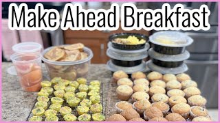 Make Ahead Breakfast For The Week Freezable Cook With Me [upl. by Yrellav]