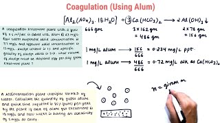 Coagulation using Alum Numericals  Water Treatment  GATE 2022  Environmental Engineering [upl. by Tye]