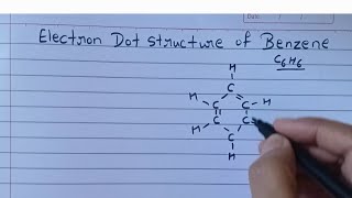 Electron dot structure of BenzeneC6H6 Electron dotstructure [upl. by Aivad215]