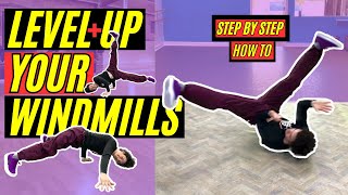 Need Help With Your Windmills  Learn How  Step By Step  Breakdance Power Move Tutorial 🔥 [upl. by Grania]