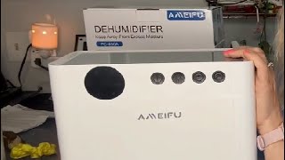 Dehumidifier AMEIFU 1100 Sq Ft Dehumidifier for Basement with 135 OZ Water Tank Review [upl. by Haela]