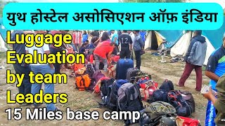 YHAI chanderkhani pass PART 6A cp4 2016 Luggage evaluation by camp leaders b4 starting trek [upl. by Eanert298]