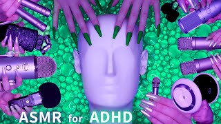 ASMR for ADHD 💚Changing Triggers Every Few Seconds😴 Scratching  Tapping  Massage amp More No Talking [upl. by Nnyltiak]