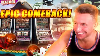 Stevewilldoit goes Crazy Degen on Slots Chasing His Losses reaction [upl. by Alomeda]