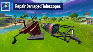 REPAIR DAMAGED TELESCOPES All Telescope Locations  Foreshadowing Quest Part 1 Fortnite Season 6 [upl. by Nemrak351]