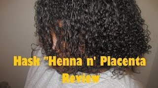 Product ReviewDemo Hask quotHenna n Placentaquot Conditioning Treatment  JahJahGaboree [upl. by Hadik494]