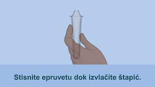 How to do a nasal rapid antigen test – Croatian [upl. by Asiulairam311]