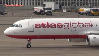 AtlasGlobal new livery Airbus A321 landing BerlinTegel [upl. by Ayidah]