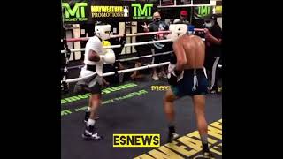 Gervonta Davis sparring puts asleep 147 pounder  esnews boxing [upl. by Selma]