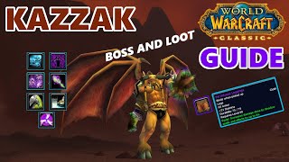 Classic WoW Lord Kazzak Boss And Loot Guide [upl. by Stiegler]