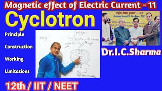 Cyclotron  Principle  Construction  Working  Theory and Limitations of Cyclotron  IC Sir [upl. by Einafpets963]