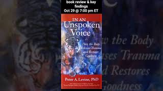 Trauma Recovery Literature quotIn An Unspoken Voicequot by Peter Levine [upl. by Ecnatsnoc]