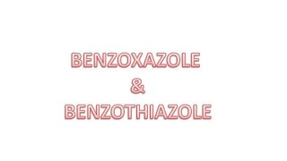 Benzoxazole and benzothiazole [upl. by Fayette]