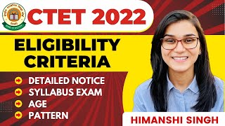 CTET Dec 2022  New changes Eligibility Criteria Age Exam Pattern Syllabus by Himanshi Singh [upl. by Lemmueu817]