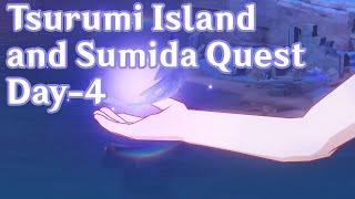 Tsurumi Island and a Quest from NPC Sumida  Day 4  Genshin Impact [upl. by Tsenrae801]