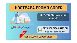 HostPapa Coupon Code Extra 20 Discount on Shared amp WordPress Hosting [upl. by Droffats]