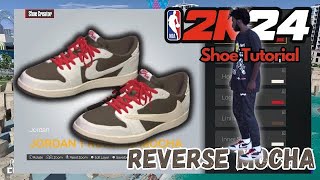 New BEST NBA 2K25 Shoe Tutorial  Travis Scott Air Jordan 1 Low Mocha 👟🔥 [upl. by Berner]