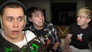 Reacting to Sam amp Colby Surviving A Week at The Conjuring House [upl. by Aicital]