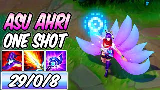 ONESHOT ARCADE AHRI MID FULL AP  AHRI ASU REWORK  League of Legends [upl. by Eelrihs]