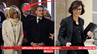 Brigitte Macron affronte le froid avec classe  Rachida Dati lui répond en direct [upl. by Nolyat]