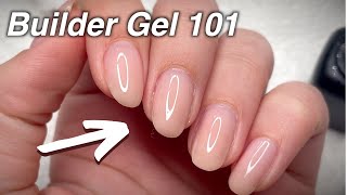 Easiest Way to Apply Builder Gel to Natural Nails [upl. by Notrem]