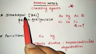 CHELATING AGENTS WITH TRICKS  METAL POISONING REMEDIES  RRB PHARMACIST EXAM  GPAT  ESIC PART62 [upl. by Lingwood]