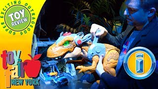 Imaginext Jurassic World Indoraptor amp Jurassic Rex  New York Toy Fair 2018 SEO Toy Review [upl. by Leddy391]