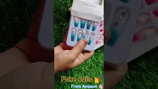 💅Artificial nails 💅 from Amazon amazon viralvideo meesho viralshorts short [upl. by Zoha]