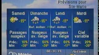 Winter 2009 Local Forecasts January 16th  Meteo Media Differ a bit from The Weather Network [upl. by Denton]