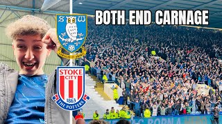 CARNAGE in BOTH ENDS  FANS KICKED OUT Sheffield Wednesday 11 Stoke City [upl. by Jamie]