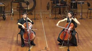 Barriere Sonata in G Major for Two Cellos Jun Gardiner and Lieun Park [upl. by Lalage]