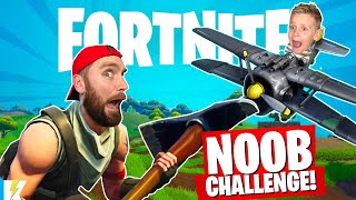 FORTNITE NOOB Challenge Survive the CRAZY Battle Royale  KCity GAMING [upl. by Nrublim]