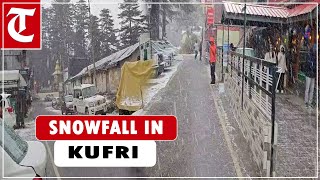 Kufri near Shimla gets first spell of snowfall [upl. by Shira]