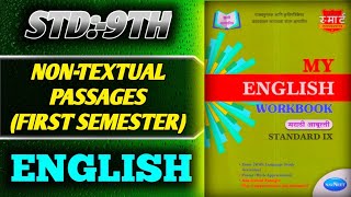 NonTextual Passages 1st semesterStd 9th English workbook answers [upl. by Artenra]