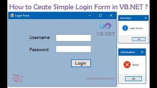 How to Create Simple Login Form in VBNET Without Connecting to Database [upl. by Oliric]