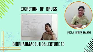 Excretion of Drugs Biopharmaceutics Lecture 13 B Pharm amp M Pharm [upl. by Tatianas]