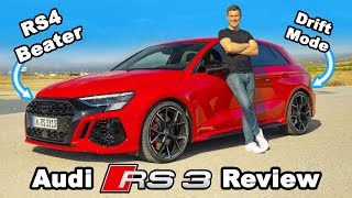 New Audi RS3 review  its 060mph amp 14 mile will blow your mind [upl. by Artapoelc973]